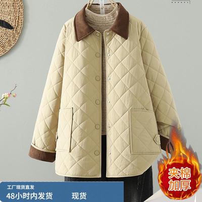 羽绒棉衣女士装秋冬季2025年新款小个子夹棉加厚中长棉服棉袄外套