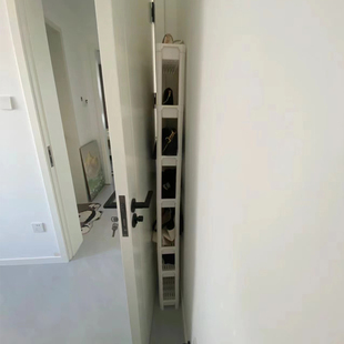 门后包包收纳架存放窄缝柜子卧室门背夹缝包架分层壁挂超薄置物架