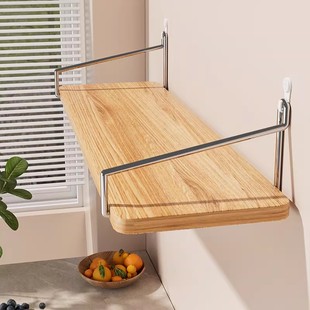 墙上收纳架免打孔墙壁置物架悬挂式卧室床边挂架家用搁板储物架子