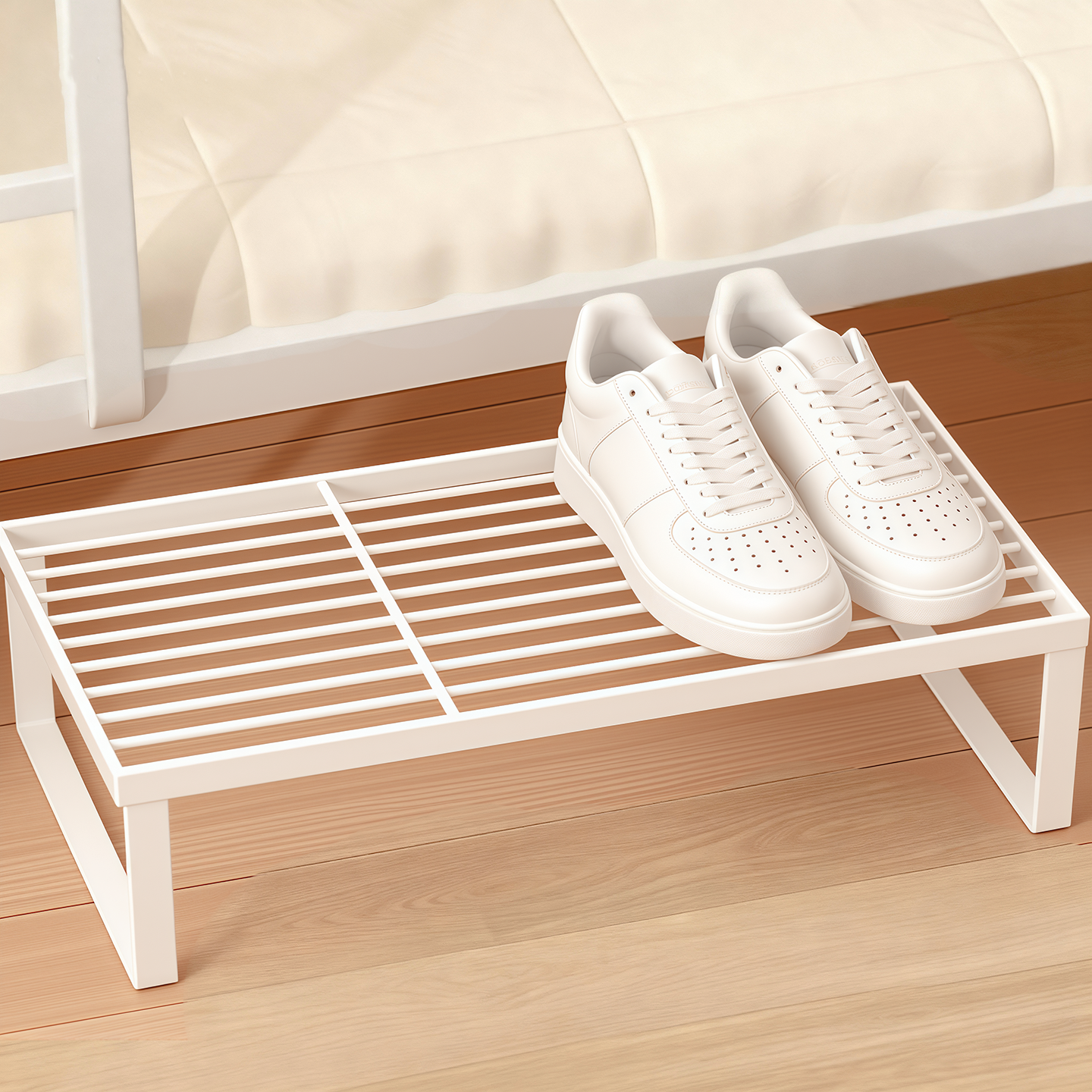 高级感家用多层鞋子铁艺鞋柜转角