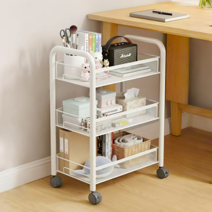 小推车置物架桌下可移动分层落地架学生宿舍多功能书本收纳整理柜