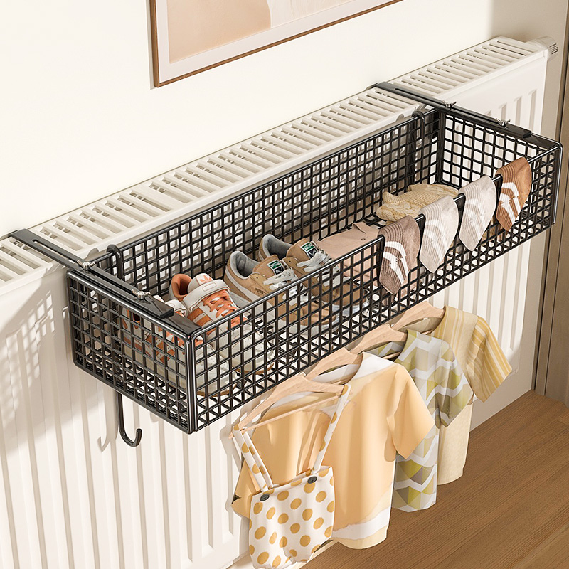 老式暖气片上方置物架烘干挂架