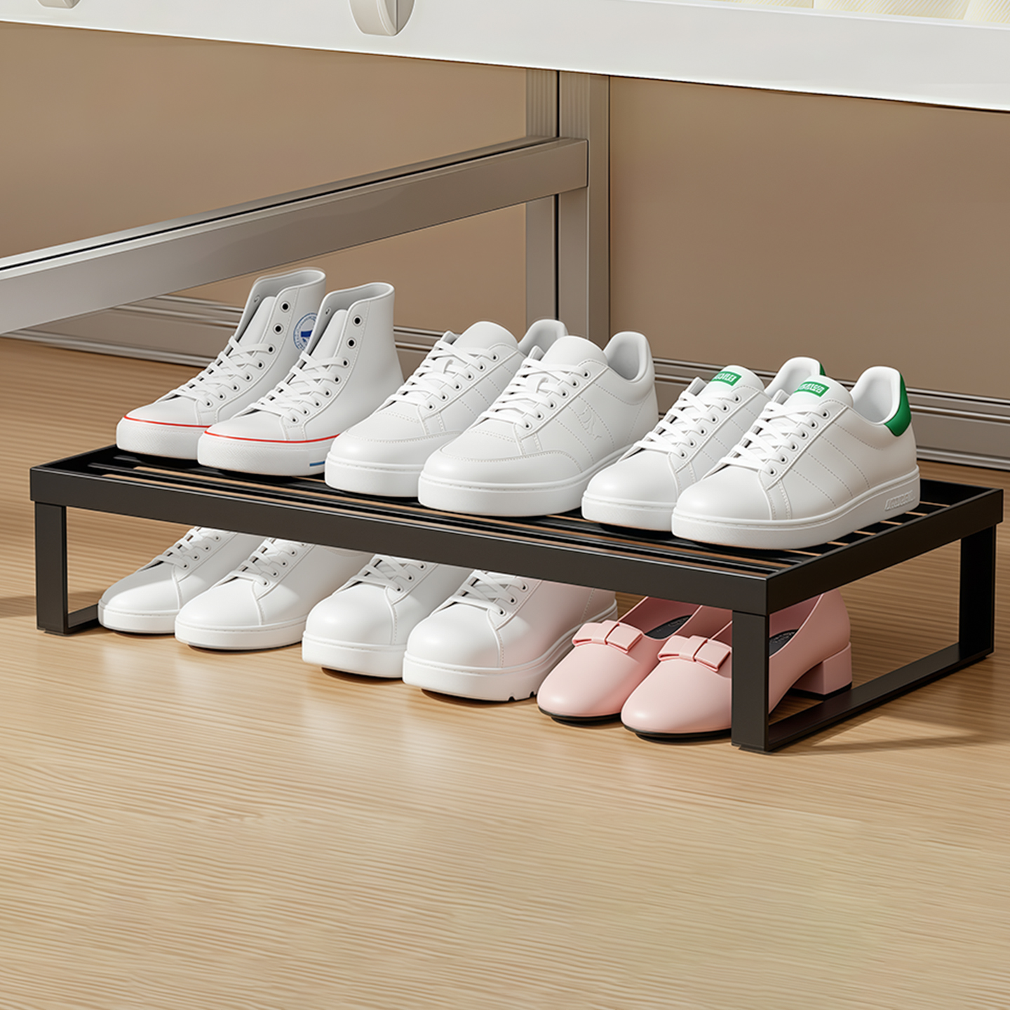 鞋架家用门外小型窄款儿童鞋子置物架简易门口免安装一体式收纳架