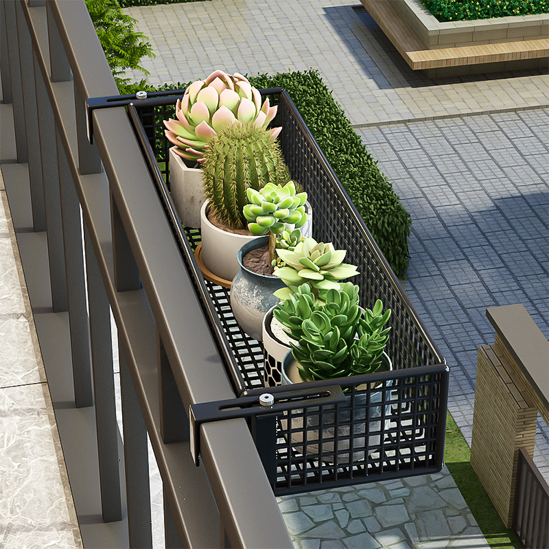 阳台花架置物架护栏悬挂多肉花盆托架窗台2024新款铁艺挂式栏杆