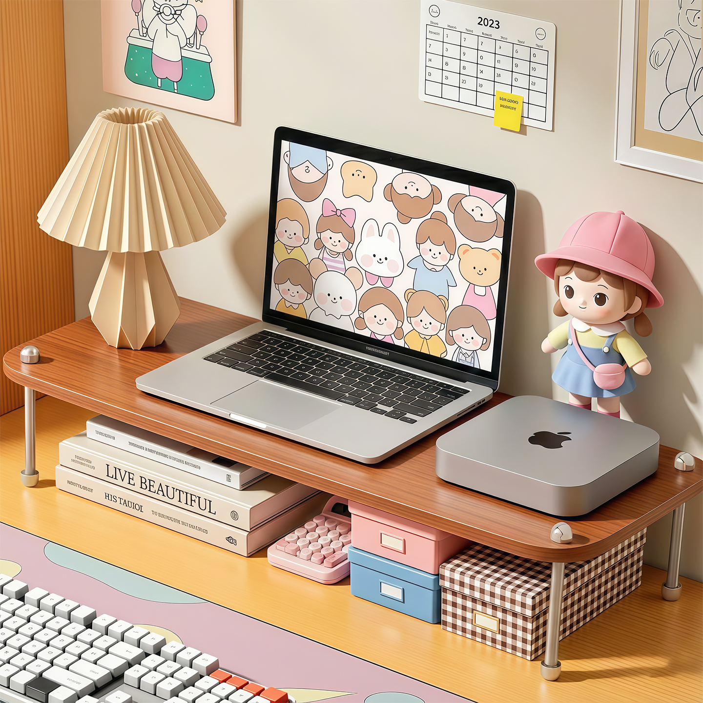 笔记本电脑增高架多功能置物架子