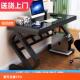 电脑桌台式 家用卧室学生学习书桌简约钢化玻璃办公写字桌子经济型