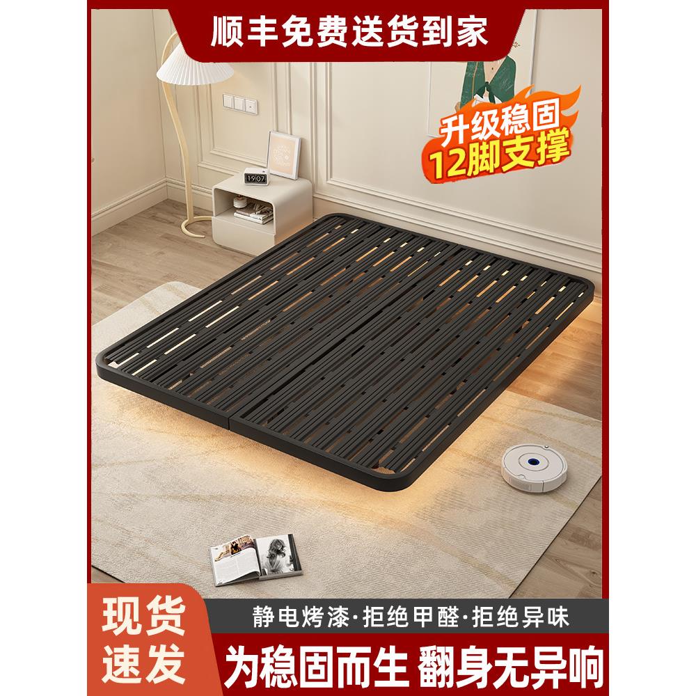 悬浮床架家用铁艺双人床无床头排骨架不锈钢床加厚铁床宿舍单人床