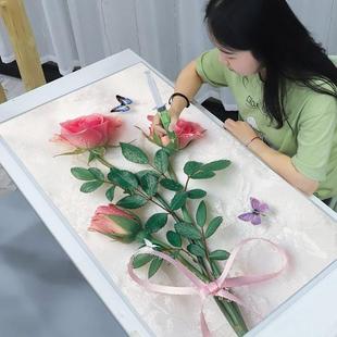玫瑰花满钻客厅高级大气手工点钻砖石贴画十字绣 5D钻石画2024新款