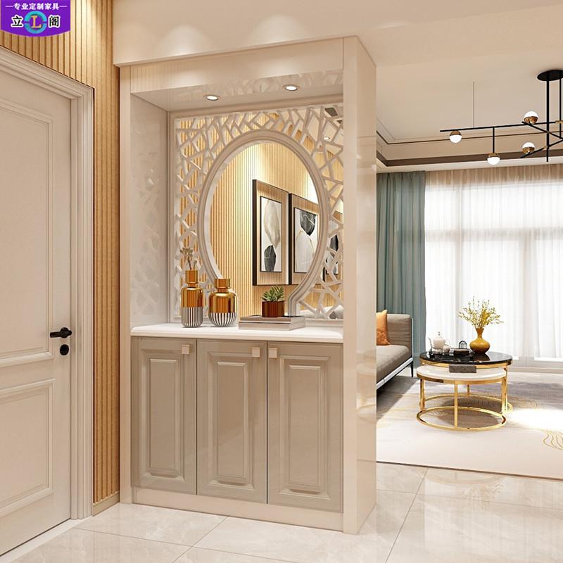 入户装饰玄关隔断柜现代简约客厅双面镂空屏风北欧门厅柜进门鞋柜