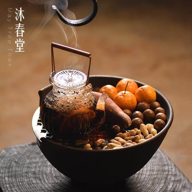 沐春堂 铸铁炭钵 简约古典茶道炭炉 厚重古朴大号茶炉 可配自在钩,餐饮具,煮茶炉,淘宝优惠券,粉丝福利购,淘宝优惠卷