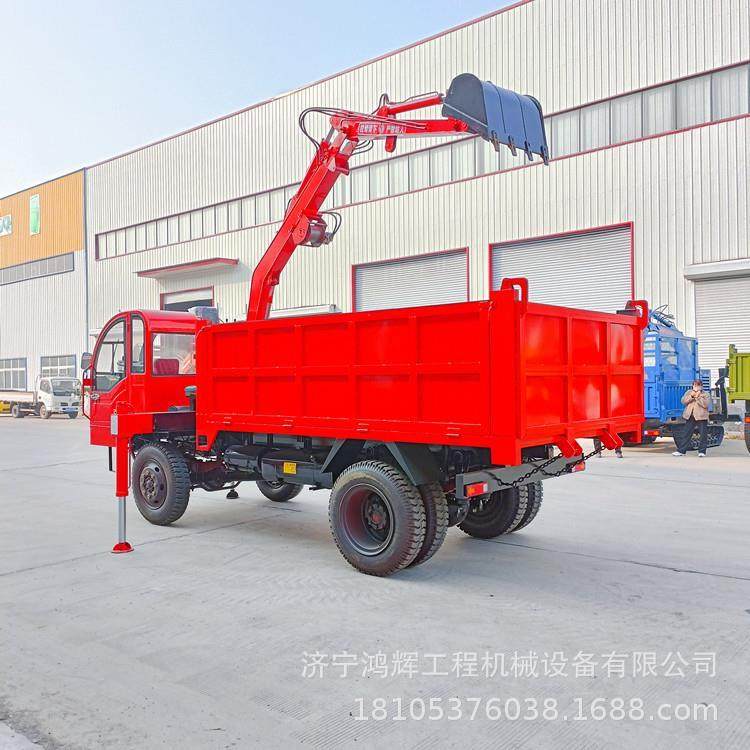 全液压10吨随车挖土机 四驱农用爬山下坡自备挖 河滩泥沙自装自卸