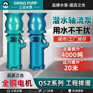 QSH/QSZ潜水轴流泵大流量农业灌溉防汛抢险防洪排涝混流泵污水泵