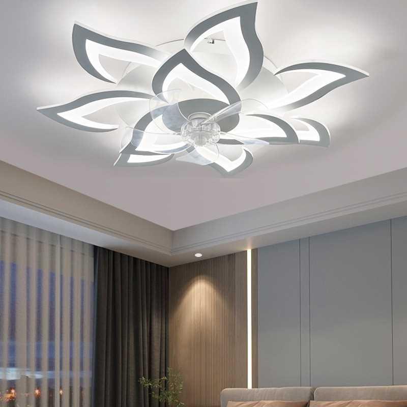 新款简约风扇灯吊扇灯餐厅客厅卧室家用风扇吊灯一体电风扇吸顶灯