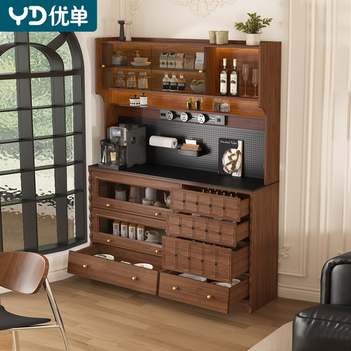 实木新型餐边柜储物柜橱柜洞洞板