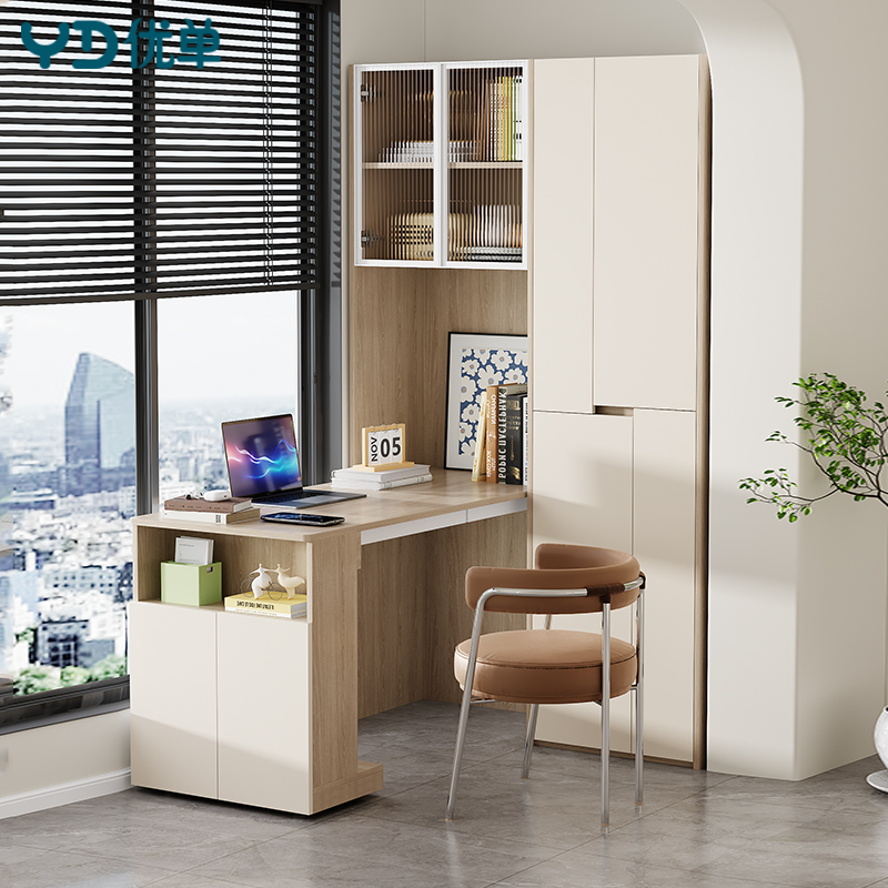 可折叠书桌书桌储物柜一体