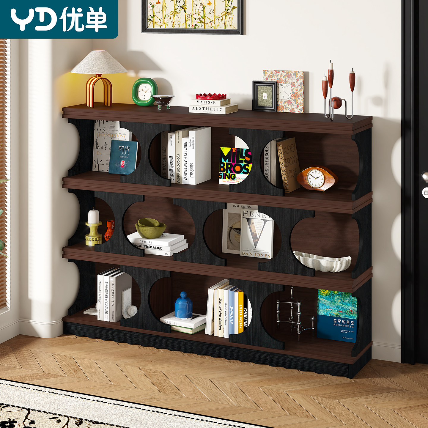 新型实木书架展示柜书柜架子