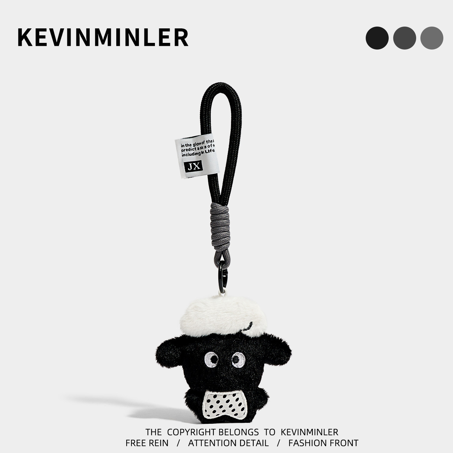 KEVINMINLER原创黑色绵羊书包挂件可爱公仔钥匙扣车挂饰生日礼物