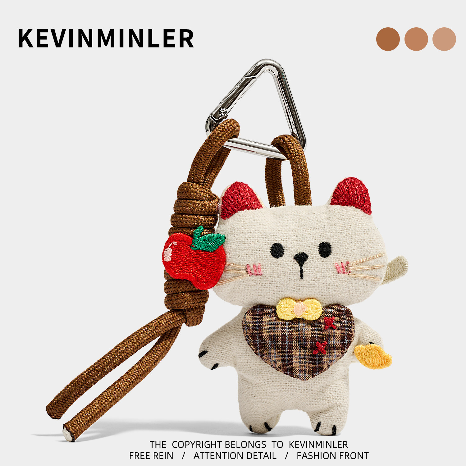 KEVINMINLER原创可爱爱心小猫咪钥匙扣高级感挂饰包挂件生日礼物