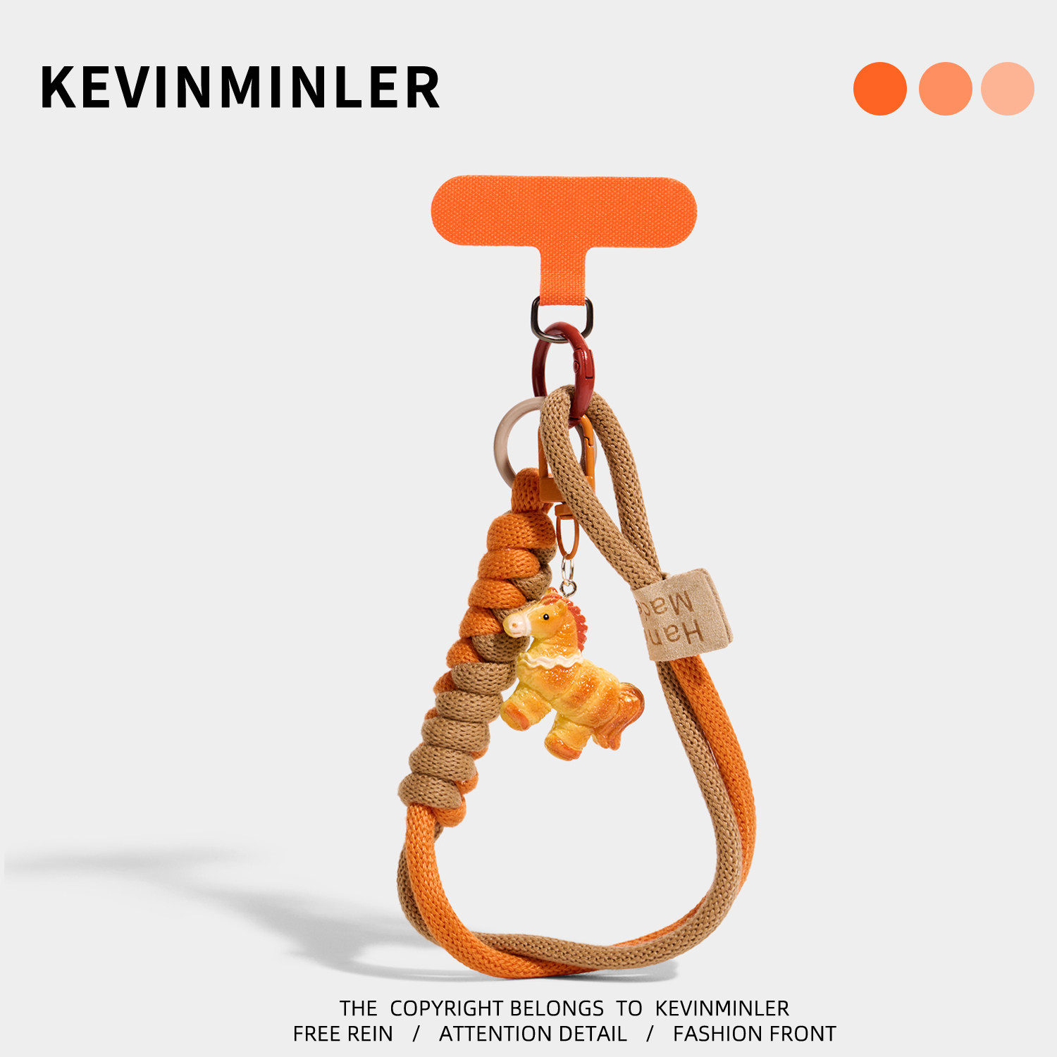KEVINMINLER原创招财小马手机挂绳包挂件钥匙扣高级感车挂饰礼物图片
