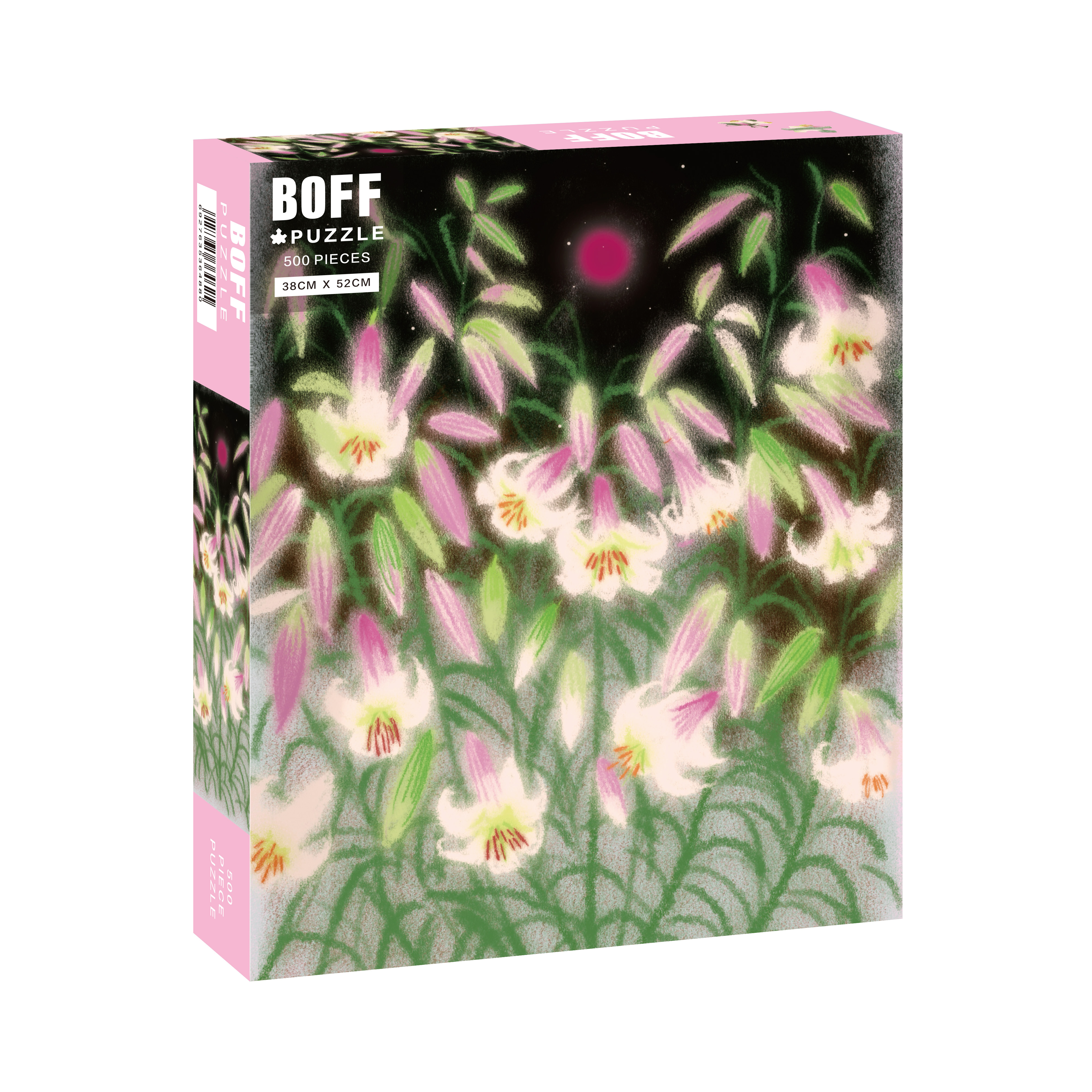 BOFF东方月亮500片丝绒古风新中式插画小众装饰画拼图难度解压潮