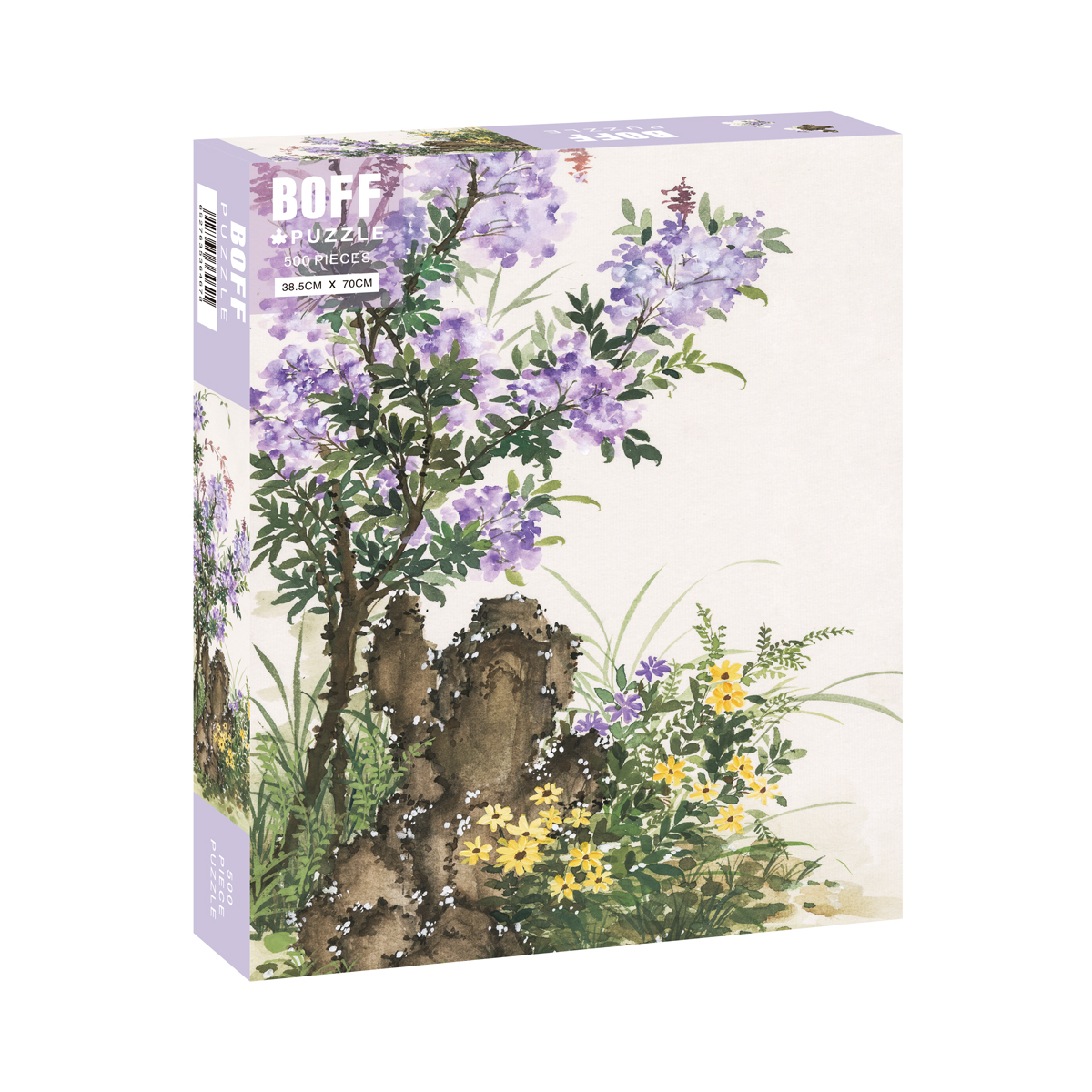 BOFF紫薇花500片丝绒古风中式插画拼图高难度解压潮玩情侣礼物