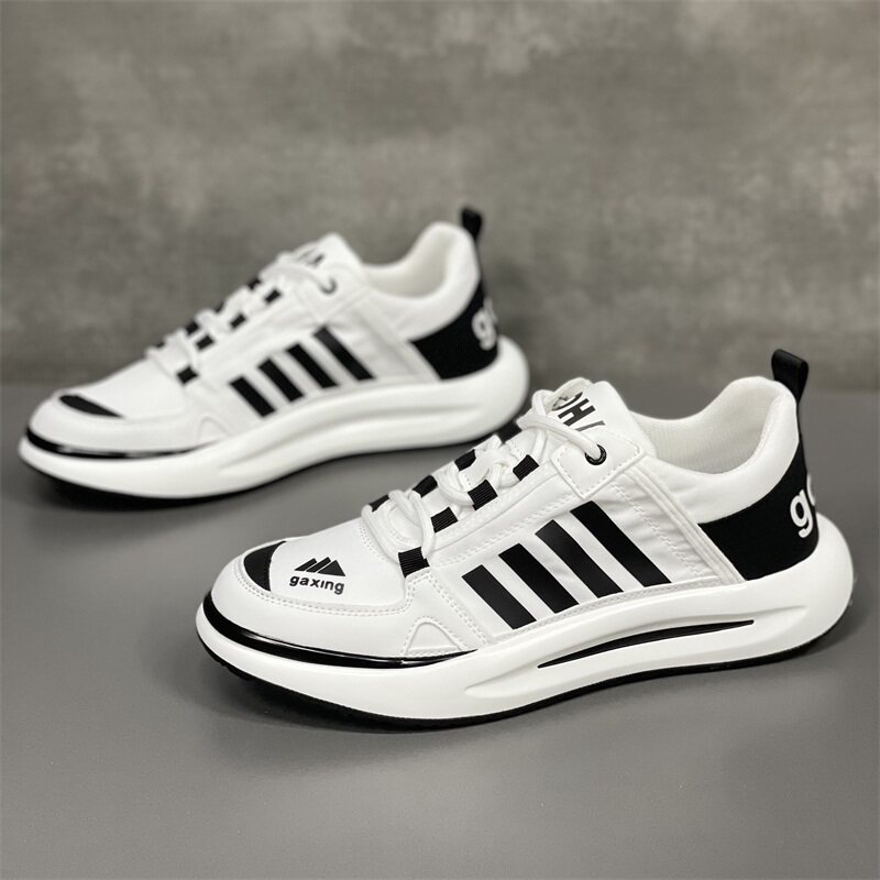 正品牌官方45大码男鞋新款透气增高休闲运动鞋欧洲站爆款四条杠小