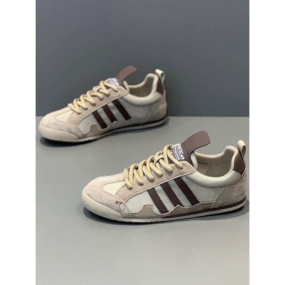 正品牌官方男鞋新款复古德训鞋网面透气休闲鞋百搭潮板鞋轻便软底