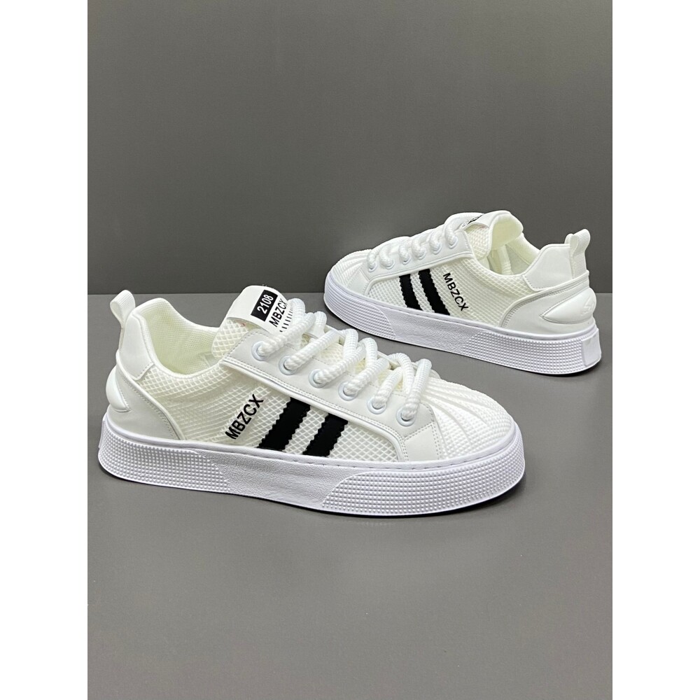 正品牌官方网红小白鞋男鞋新款夏季软底贝壳头潮鞋网面透气休闲板