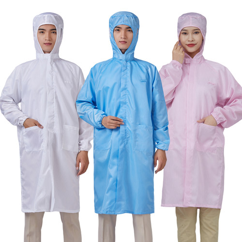 食品厂长款防尘服防静电大褂