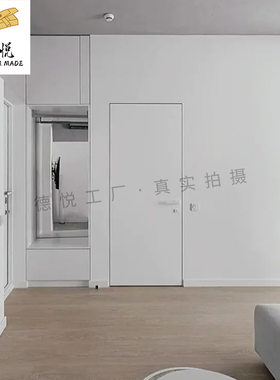 厂家可订隐形门电视背景墙客厅一体卧室木门无框门卫生间暗门