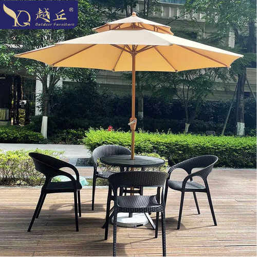 中柱伞户外庭院伞商铺门口摆摊太阳伞室外桌椅带伞一楼小院遮阳伞