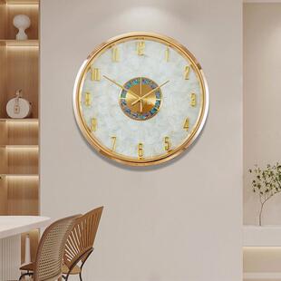 轻奢高档贝壳挂钟2026新款客厅家用网红钟表现代简约挂钟时钟挂表