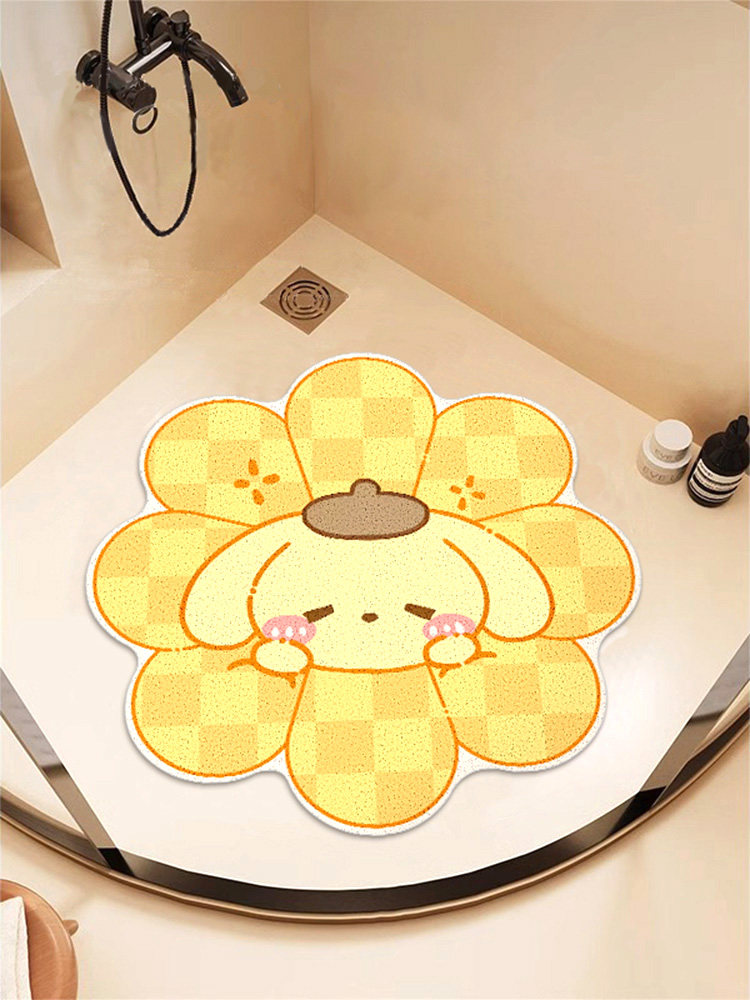 浴室花朵可爱卡通防滑地垫家用耐脏镂空厕所防摔专用淋浴间脚垫子,居家布艺,家用脚垫,淘宝优惠券,粉丝福利购,淘宝优惠卷