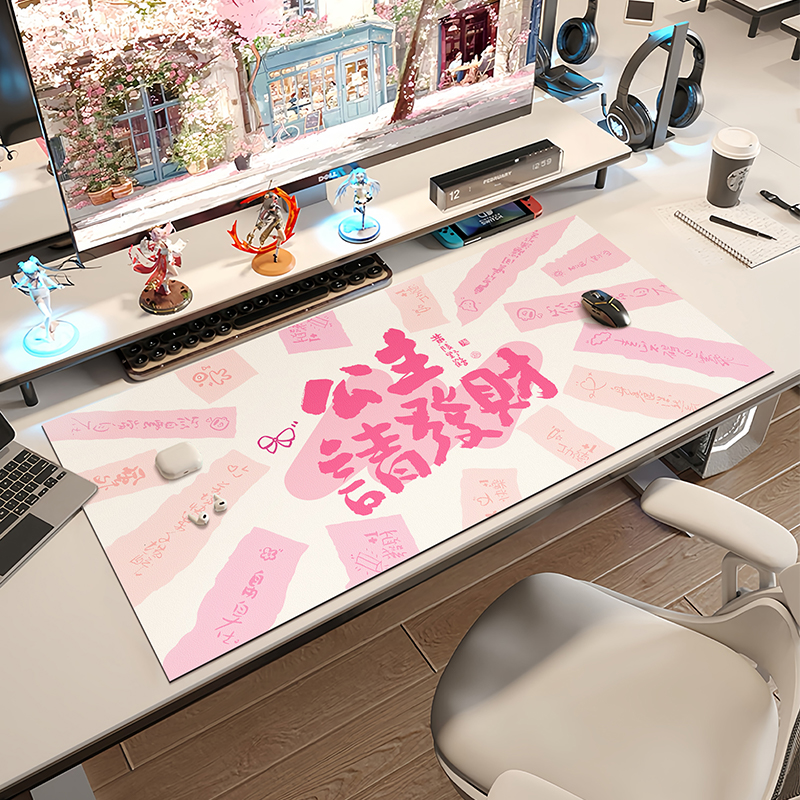 少女公主风卡通可爱办公键盘桌垫