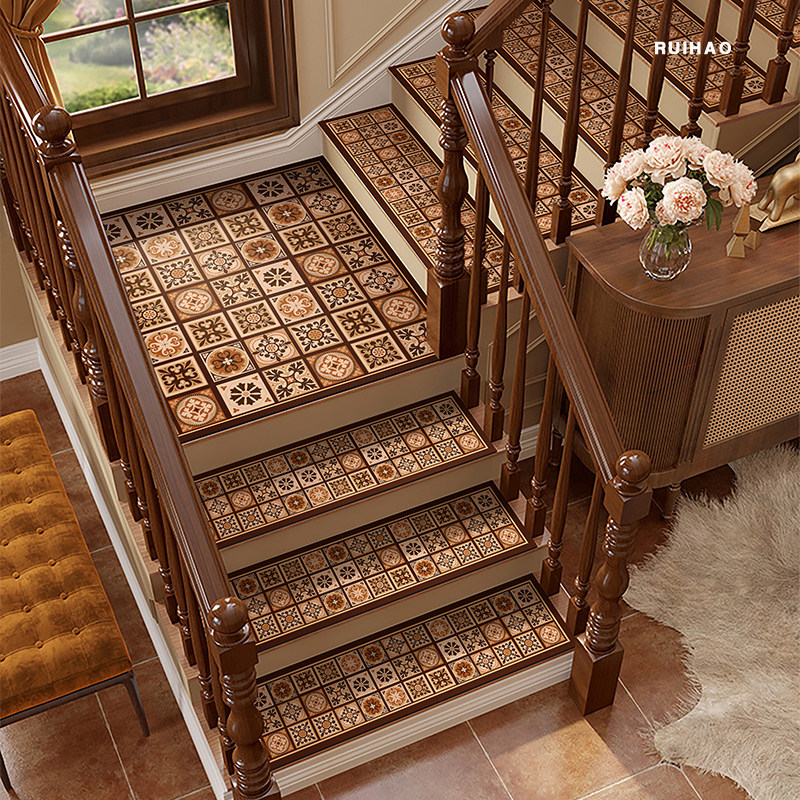 美式专用楼梯垫免胶自粘防滑垫硅藻泥实木踏步垫家用旋转台阶地毯,居家布艺,楼梯垫,淘宝优惠券,粉丝福利购,淘宝优惠卷