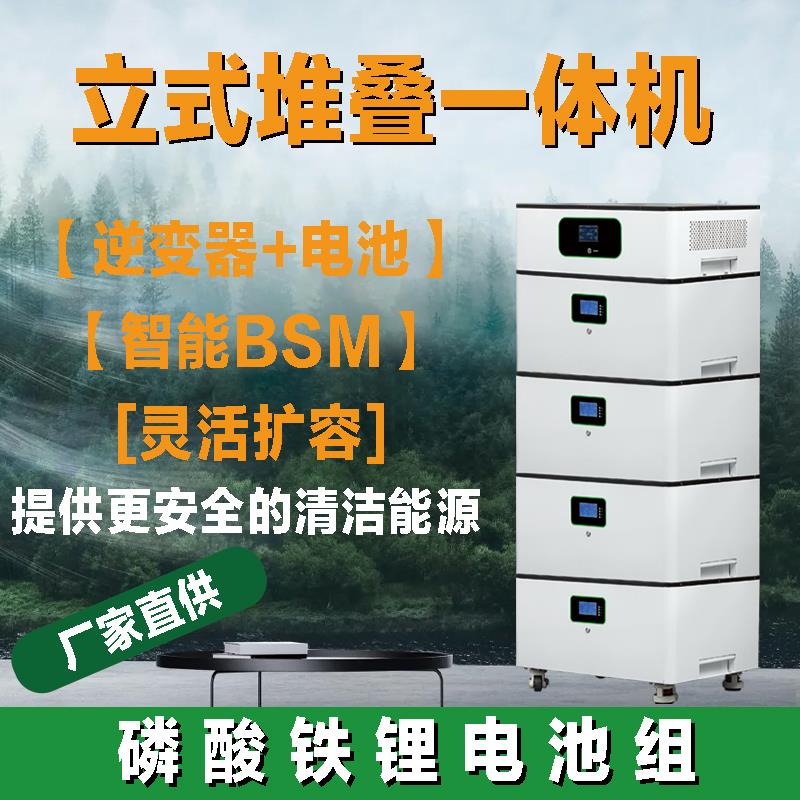 磷酸铁锂电池光伏储能一体机太阳能发电智能MPPT充电家用离网系统