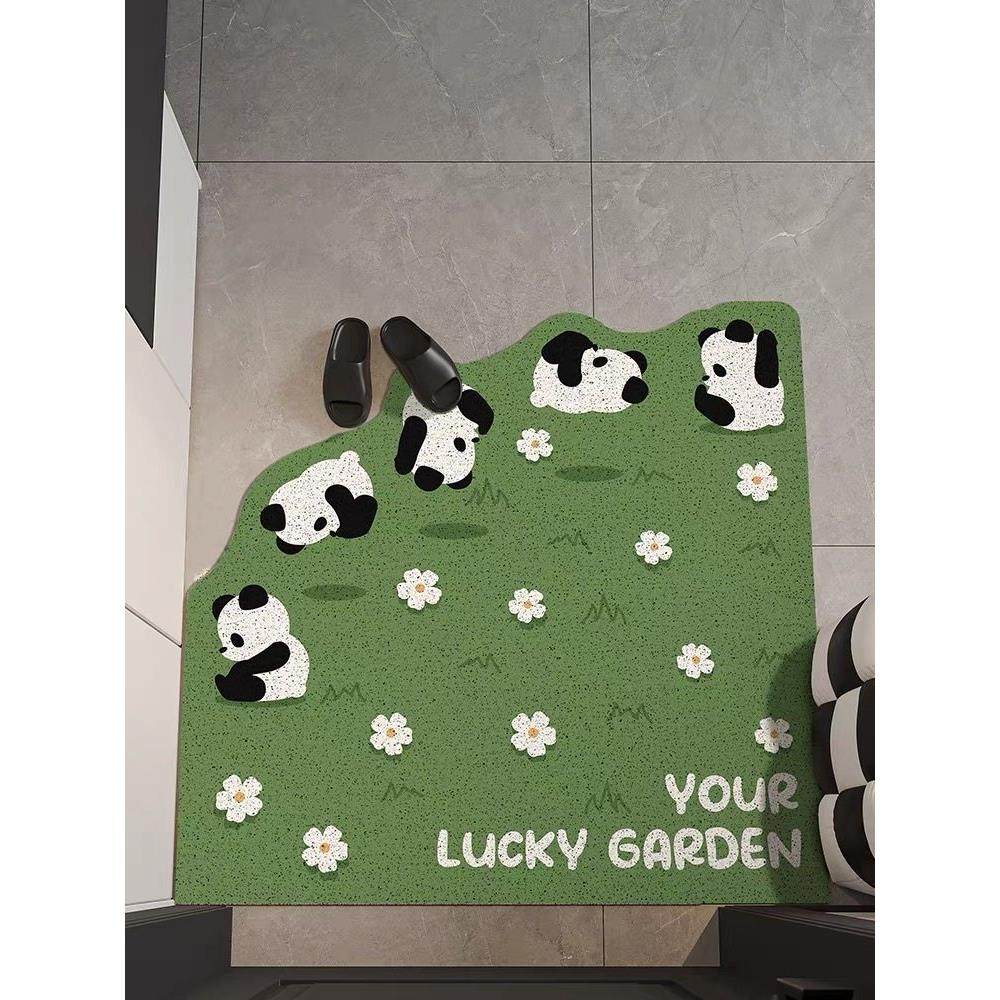 新的萌熊猫入口门丝圈地板垫卡通入口地板垫刮泥和土壤防滑地板垫,居家布艺,入户地垫,淘宝优惠券,粉丝福利购,淘宝优惠卷