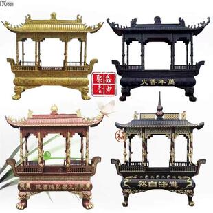 寺庙香炉定制户外大型道观铸铁彷古宗祠风景区纯铜长方形大号龙柱