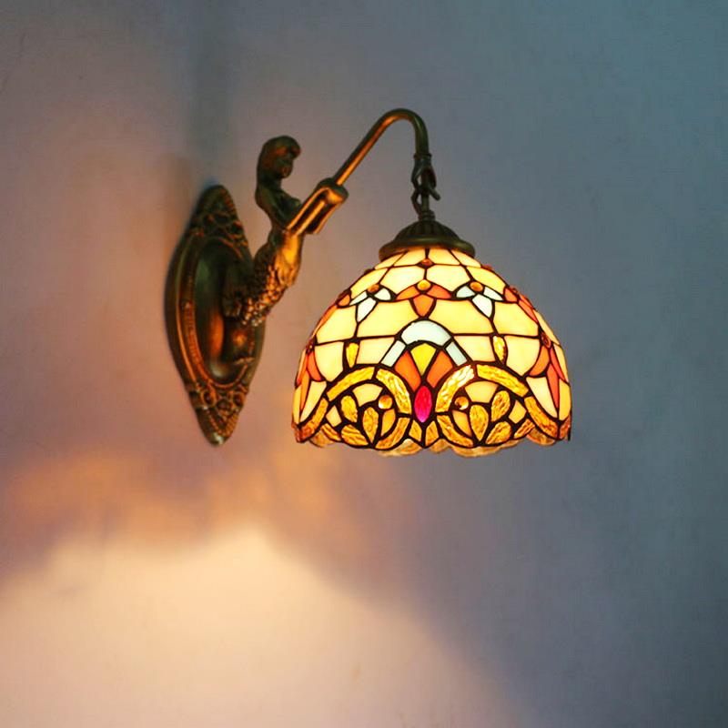 北欧怀旧美人鱼墙壁造形灯个性创意设计师酒吧楼道轻奢LED壁灯饰