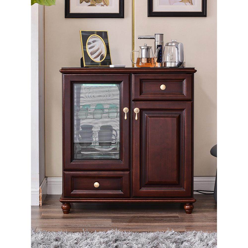 笛浪实木茶吧机家用全自动智能饮水机冷热下置水桶消毒一体茶水柜