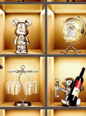 暴力熊红酒架醒酒器葡萄酒杯架收纳玄关客厅酒柜创意摆件乔迁礼物