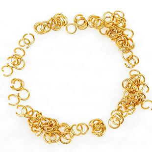 不锈钢开口圈单圈跳环金色小圈尾圈吊环 diy饰品圈配件项链连接扣