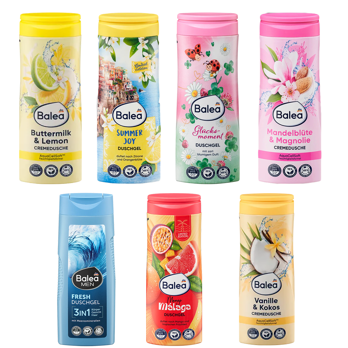 【保税直发】26年10月德国芭乐雅Balea沐浴露300ml清新花果香保湿