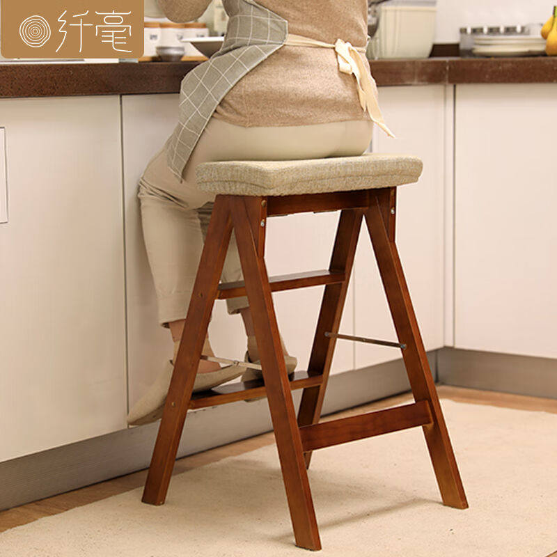 折叠梯子家用梯凳凳多功能登高凳实木阶梯凳三步梯梯子子爬高