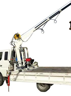 12v24v车载液压吊机家用皮卡车悬臂吊货车装货随车吊220v提升机