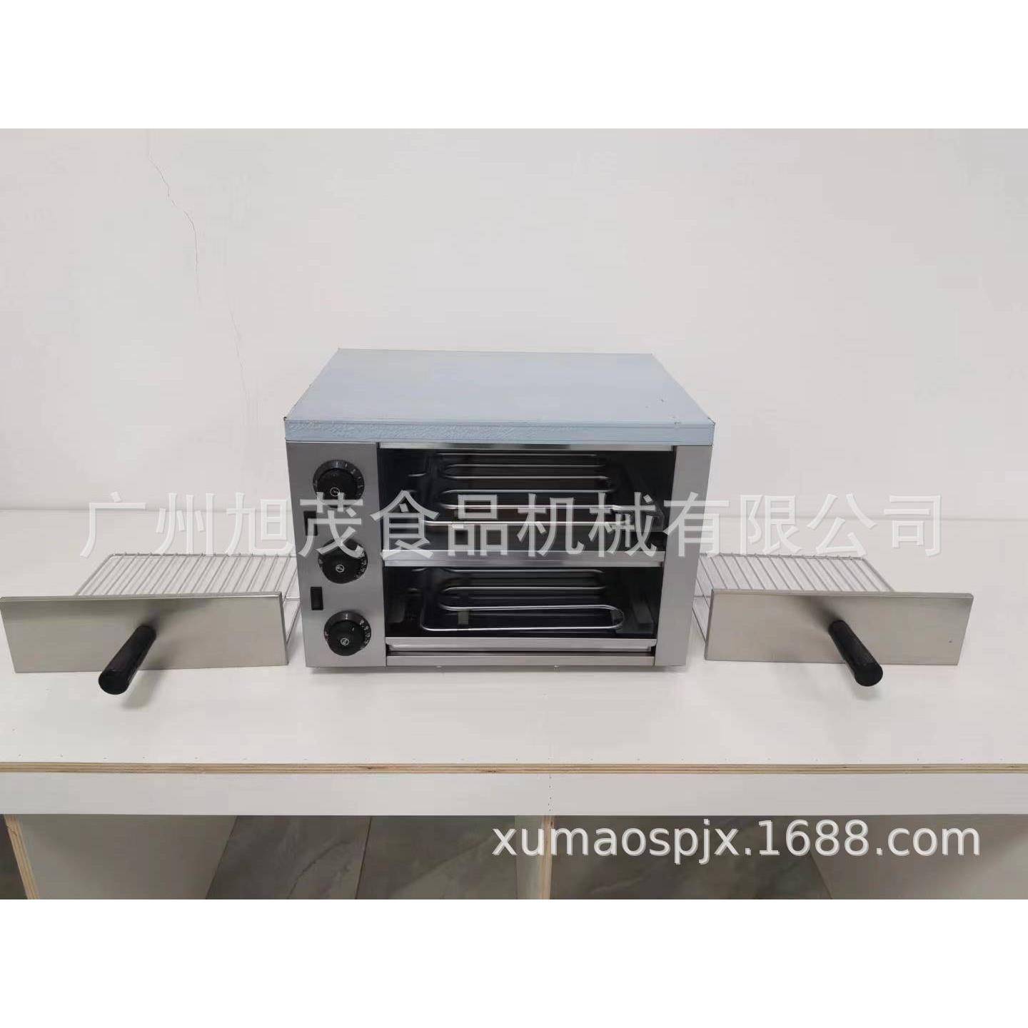 旭茂西厨新品不锈钢层双层带定时电热披萨炉商用全自动烤箱改良