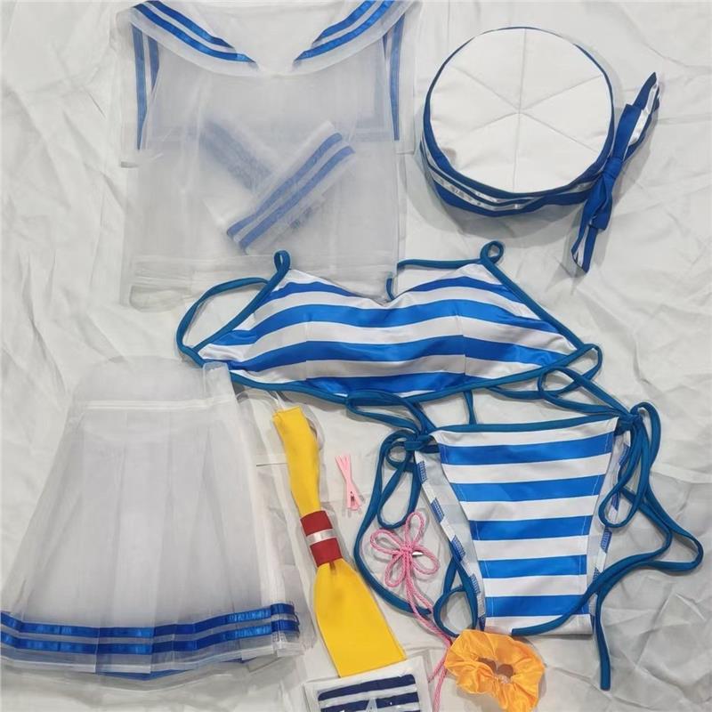 万圣节从零开始的异世界生活cos服蕾姆水手服泳装动漫cosplay水手图片