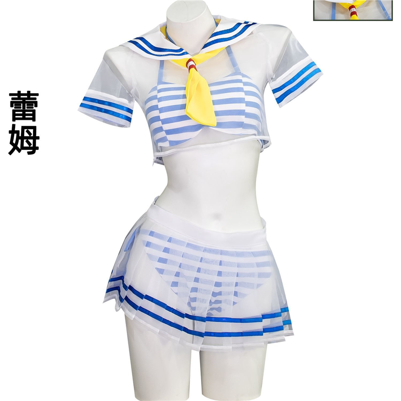 万圣节蕾姆泳衣套装cos服从零开始的异世界生活cosplay二次元动漫图片