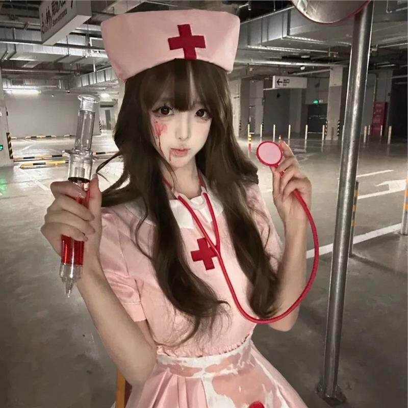 万圣节甜心护士服cosplay女装纯欲性感连衣裙套装角色扮演大码