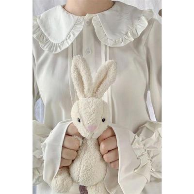 日系少女软妹lolita内搭娃娃领衬衣长袖大翻领学院jk衬衫可爱